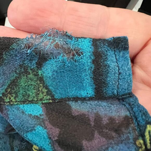 Chicos Blouse Womens Size 3/XL Colorful Paisley Geometric Floral 100% Silk - Picture 14 of 16